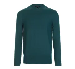 シェイプビューティ boutique Premium WOOL Crew neck knit ブルーグリーン 新