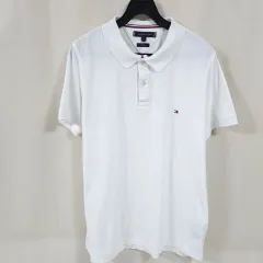 95)トミーヒルフィガー 半袖 カラーTシャツ 白