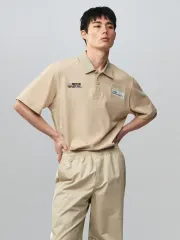 標準 ポロシャツ Racing Polo Shirt Beige