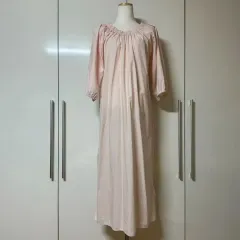 パフ オフショルダー ロング ワンピース