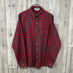 OLD DAKOTA BY FIVE BROTHER 90s ダコタ ファイブブラザー 米国製 MADE IN USA 衿芯 ヘビネル 長袖 チェック フランネル ネルシャツ メンズ L サイズ