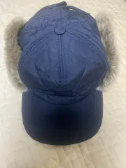 ヴィンテージ トラッパーハット イヤーマフラー トラッパーハット ボールキャップ ネイビー