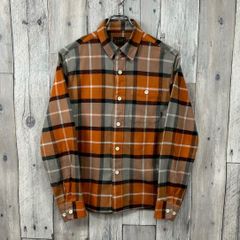 CALEE キャリー 日本製 ブラウン 長袖 チェック コットン フランネル ネルシャツ メンズ M サイズ