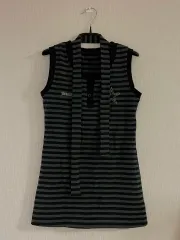 新品 Y2k ストライプ ノースリーブ Tシャツ ワンピース