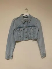 新品 ZARA(ザラ) ZARA デニム クロップド デニムジャケット
