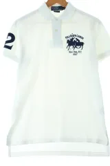 （ S ー M ） ポロ Ralph Lauren(ラルフローレン) 半袖 カラー Tシャツ 白 ラグビー- 14457