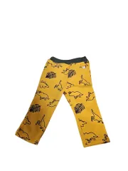 (日本) キッズ 恐竜 裏起毛パンツ 80