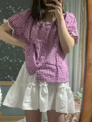 ヴィンテージ モニ トップス 半袖 ブラウス ワンピース クロップド お気に入り マーケット ヨーロッパ人 アメリカ