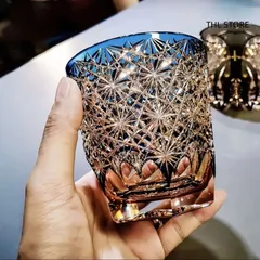 訳あり 在庫処分 お買い得 ロックグラス クリスタルガラス 切子 ウィスキー用 ドリング用 箱なし 簡易包装 自宅用