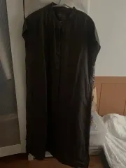 無印良品 リネン スリーブレス ONE PIECE M-L ブラウン