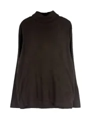 M UNIQLO ユニクロ コットン100% タートルネック 長袖Tシャツ