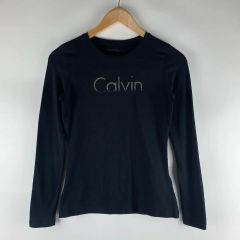 Calvin Klein(カルバ・ンクライン) ネイビー 長袖Tシャツ XS 250814
