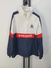 le coq sportif(ルコックスポルティフ) アノラック ウインドブレーカー ジャケット 白 ネイビー 95