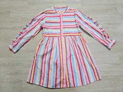 新品 アルボット ストライプ シャツ ワンピース 女児 145