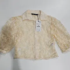 ZARA フラワーレースブラウス 新品