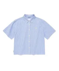 0263 COVERNAT(カバーナット) レディース クロップド クローバーハート シアサッカー ハーフ シャツ m サイズ