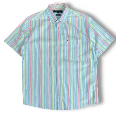 トミーヒルフィガー ストライプ 半袖 シャツ M