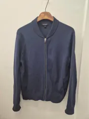 JILLSTUART NEWYORK(ジルスチュアートニューヨーク) ネイビー ジップアップ ニット カーディガン M