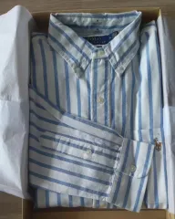 ポロ メンズ ストライプ オックスフォードシャツ