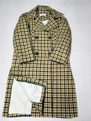 O'2nd オッズセカンド ハウンドトゥース CHECK ダブルボタン ウールコート ポール1193