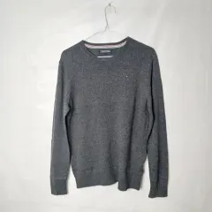 Tommy Hilfiger(トミーヒルフィガー) ユニセックス ラウンド ニット トレーナー チャコール 90