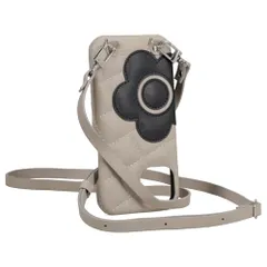 新品 MARY QUANT マリークワント iPhone 15 14 13 用 ケース スマホショルダー PU QUILT LEATHER NEW SLING CASE レディース グレージュ
