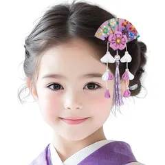 【在庫処分】浴衣 つまみ細工 花 卒業式 成人式 和装 振袖 着物 和装小物 和風 結婚式 袴 和風アクセサリー 髪飾り (パープル)