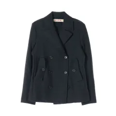 正規品 L Marni(マルニ) ネイビー ダブルボタン ショート コート ジャケット ダブルブレストジャケット