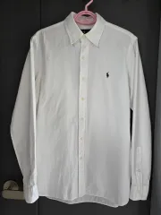 ポロ ラルフローレン 白 オックスフォード シャツ (39) 状態良し