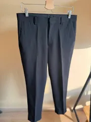 スリムストレートフィット プレミアム生地 ブラックスラックス 30 ー 31