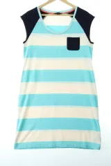 W ( L ー XL ) Tommy Hilfiger(トミーヒルフィガー) 半袖 Tシャツ ワンピース ノースリーブ ストライプ- 1466E