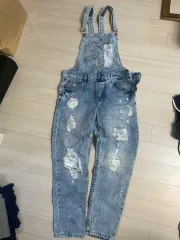 Zara デニム オーバーオール S