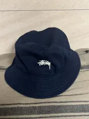 S/M STUSSY バケットハット ネイビー