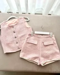 新品 高級ツイード 夏 セットアップ