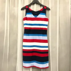Tommy Hilfiger(トミーヒルフィガー) ストライプ ノースリーブ ワンピース ( 55 可能