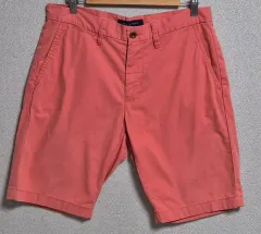 31 ） Tommy Hilfiger(トミーヒルフィガー) ダークレッド コットンハーフパンツ