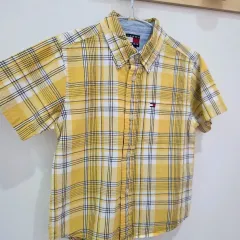 Tommy Hilfiger(トミーヒルフィガー) 黄色 チェック 半袖 シャツ 4T 110