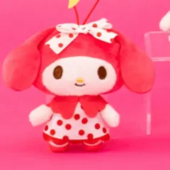 レトロ マイメロディ ポルカドット ドレス キーホルダー