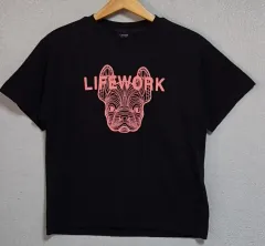 計測 S ( 55 ) Life Work(ライフウォーク) 黒 半袖T