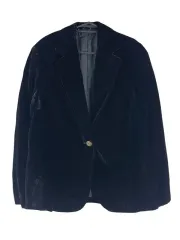 M JPN ワンボタン カジュアル ベロア ブレザージャケット