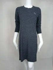 プーマ レディース ストライプ 長袖 ONE PIECE (M)