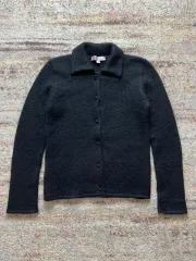 ヴィンテージ カラー ネック モヘア カーディガン