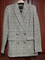 Massimo Dutti(マッシモドゥッティ) リネン チェック柄ジャケット