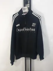 LG ツインズ 1993 スタジオ ハーフジップ パーカー 長袖Tシャツ 黒