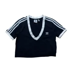 adidas(アディダス) 黒 Vネック リンガーティー