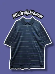 XL ／ POLO RALPH LAUREN(ポロラルフローレン) ピマコットン ボーダー柄 半袖ポロシャツ 0728