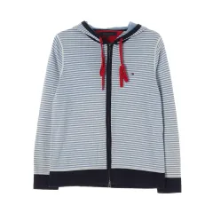 M Tommy Hilfiger(トミーヒルフィガー) バイカラー ストライプ フード ジップアップ 2WAY