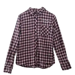 SPRAY PREMIUM ワイン チェック 長袖 シャツ M コットン