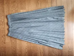 新品 S ユニクロジャパン チェック プリーツ スカート グレー プリーツスカート アーガイルチェック