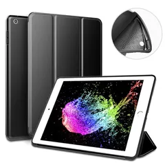 【新品】 KenKe 新型 iPad 9.7 インチ 2017/2018 ケース 超軽量 柔らかいシリコン PU材質カバー 3段階折り畳み可 スタンド マグネット付き 自動スリープ機能 A1822 A1823 A1893 A1954 iPad 第5世代/  1
